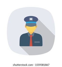 Airport flat icons for professional & officer 