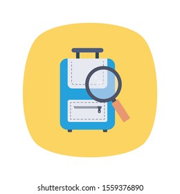 Airport flat icons for suitcase  & bagagge