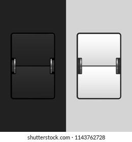 Airport Flip Board, Mechanical Timetable. Black and Light Vector Design Elements Set for Web Design, Banners, Presentations or Business Cards, Flyers, Brochures and Posters.