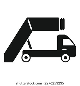 Airport ground support icon simple vector. Truck equipment. Runway bus