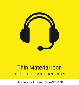 Airport Headphones minimal bright yellow material icon