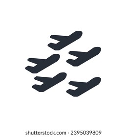 airport hub icon. vector.Editable stroke.linear style sign for use web design,logo.Symbol illustration.