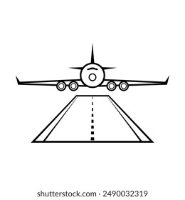 Airport Icon. Airliner Terminal. Transportation Symbol for Design, Presentation, Website or Apps Elements.    