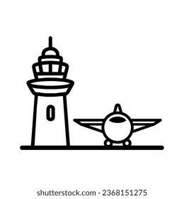 airport icon control tower vector isolated