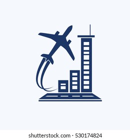 Airport icon design, clean vector