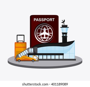 Airport icon design , vector illustration