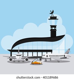 Airport icon design , vector illustration