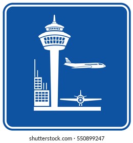 Airport icon design,clean vector