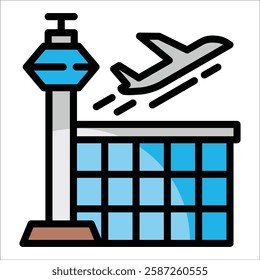 Airport Icon Element For Design