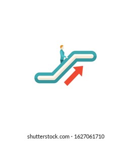 Airport icon flat long shadow with arrival and departure symbols isolated vector illustration icon