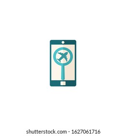 Airport icon flat long shadow with arrival and departure symbols isolated vector illustration icon