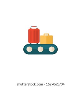 Airport icon flat long shadow with arrival and departure symbols isolated vector illustration icon