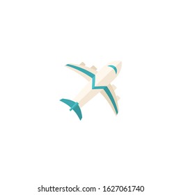 Airport icon flat long shadow with arrival and departure symbols isolated vector illustration icon