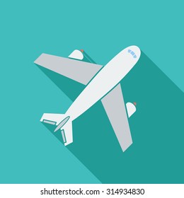 Airport icon. Flat vector related icon with long shadow for web and mobile applications. It can be used as - logo, pictogram, icon, infographic element. Vector Illustration.
