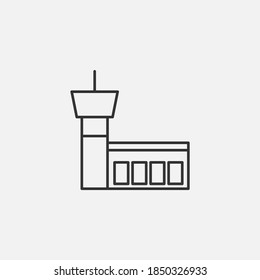 Airport icon isolated on background. Terminal building symbol modern, simple, vector, icon for website design, mobile app, ui. Vector Illustration