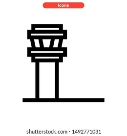 airport icon isolated sign symbol vector illustration - high quality black style vector icons
