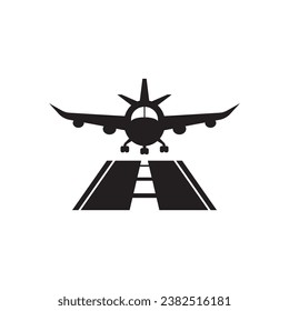 Airport icon logo vector design template illustration