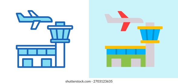 Airport Icon multistyle Vector Illustration