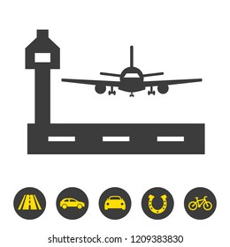 Airport icon on white background. Vector illustration.