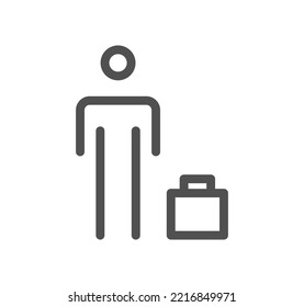Airport icon outline and linear vector.
