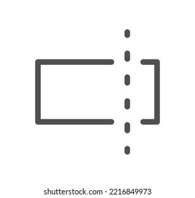 Esquema de icono del aeropuerto y vector lineal.
