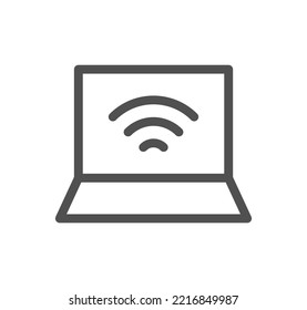 Airport icon outline and linear vector.
