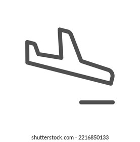 Airport icon outline and linear vector.
