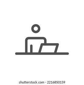 Airport icon outline and linear vector.
