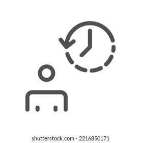 Esquema de icono del aeropuerto y vector lineal.
