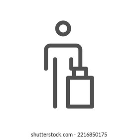 Airport icon outline and linear vector.
