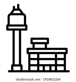 Airport icon. Outline airport vector icon for web design isolated on white background