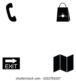 airport icon set