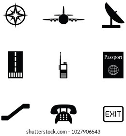 airport icon set