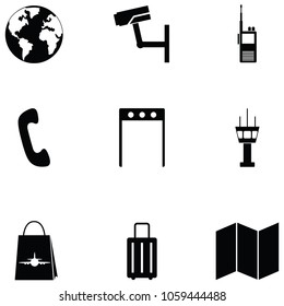airport icon set