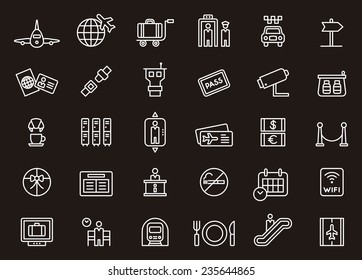 Airport icon set