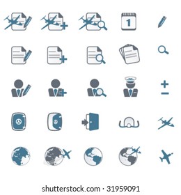 Airport icon set