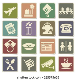 Airport icon set