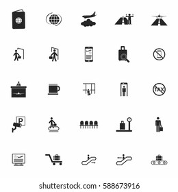 Airport icon set