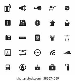 Airport icon set