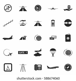 Airport icon set