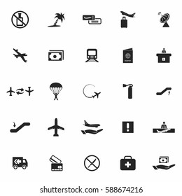 Airport icon set