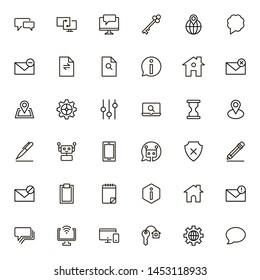 Airport icon set. Collection of high quality black outline logo for web site design and mobile apps. Vector illustration on a white background