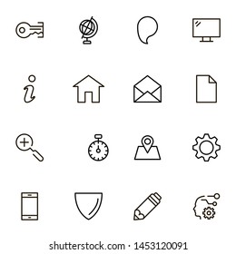 Airport icon set. Collection of high quality black outline logo for web site design and mobile apps. Vector illustration on a white background