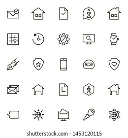 Airport icon set. Collection of high quality black outline logo for web site design and mobile apps. Vector illustration on a white background