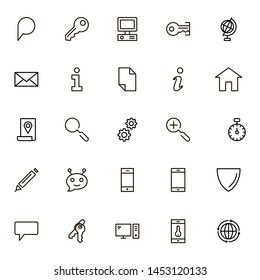 Airport icon set. Collection of high quality black outline logo for web site design and mobile apps. Vector illustration on a white background
