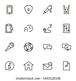 Airport icon set. Collection of high quality black outline logo for web site design and mobile apps. Vector illustration on a white background