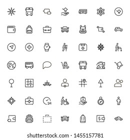 Airport icon set. Collection of high quality black outline logo for web site design and mobile apps. Vector illustration on a white background