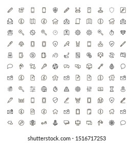 Airport icon set. Collection of high quality black outline logo for web site design and mobile apps. Vector illustration on a white background