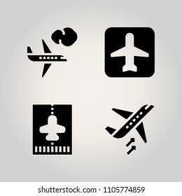 Airport icon set. schedule, arrive, graphic and timetable illustration vector icons for web and design