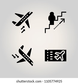Airport icon set. special, banner, achievement and development illustration vector icons for web and design